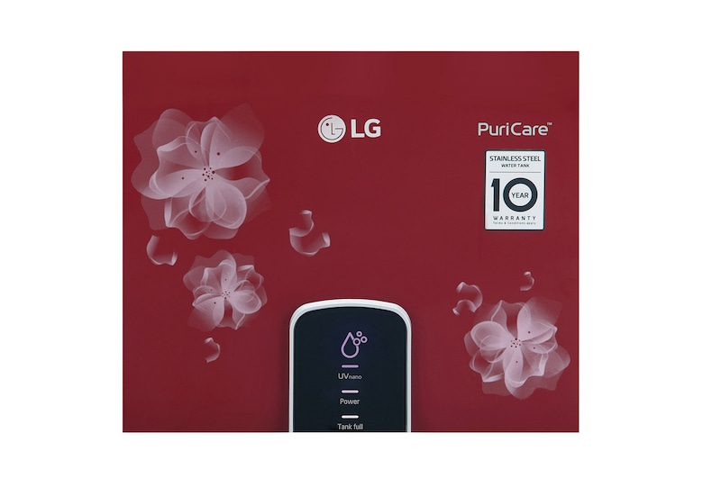 LG 8L RO+UV+Mineral Booster Water Purifier, Steel Tank, Red, WW151NPR