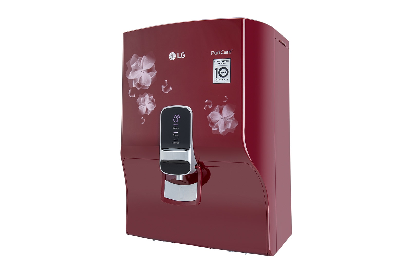 LG 8L RO+UV+Mineral Booster Water Purifier, Steel Tank, Red, WW151NPR