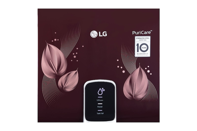 LG 8L RO+UV+Mineral Booster Water Purifier with Steel Tank, Crimson Red, WW174NPC
