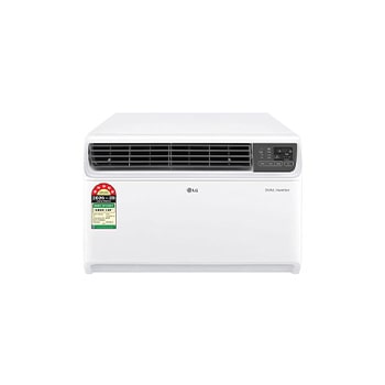 Front view of LG 5 Star (~1.5) Window AC, Convertible 4-in-1 Cooling, Dual Inverter Compressor, 100% Copper Tubes, 5.0 kW, 2026 Model AW-Q18WUZA