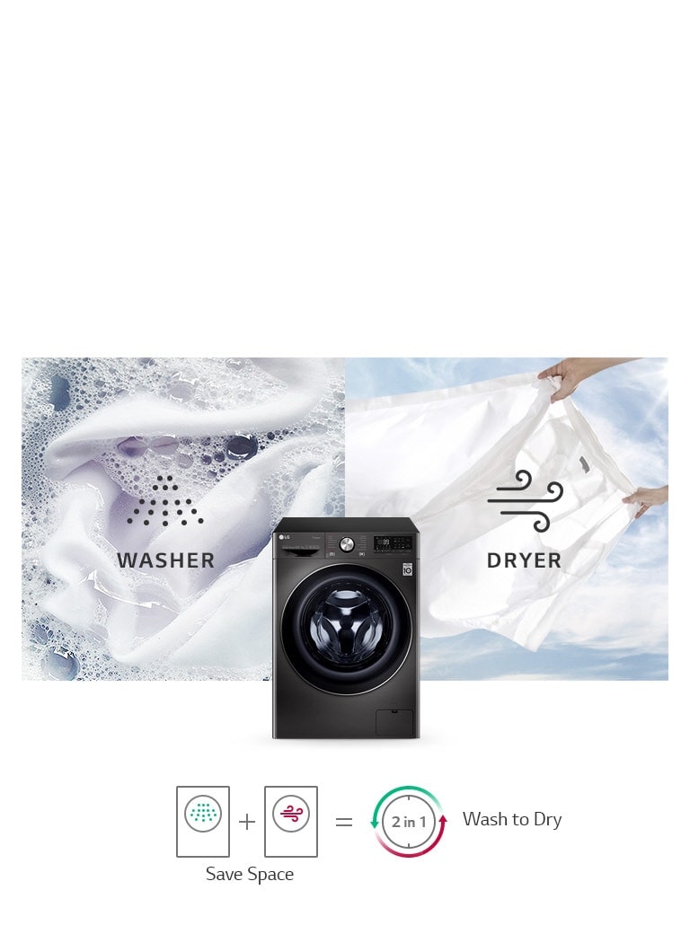 LG FHD1107STB washer dryer in one