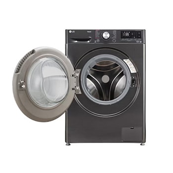 LG 12Kg Front Load Washing Machine, AI Direct Drive™, Platinum Black, 5 Star, FHP1412Z9B, Door Open
