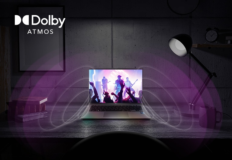  It shows that the sound from the gram speakers surrounds the space around the gram.