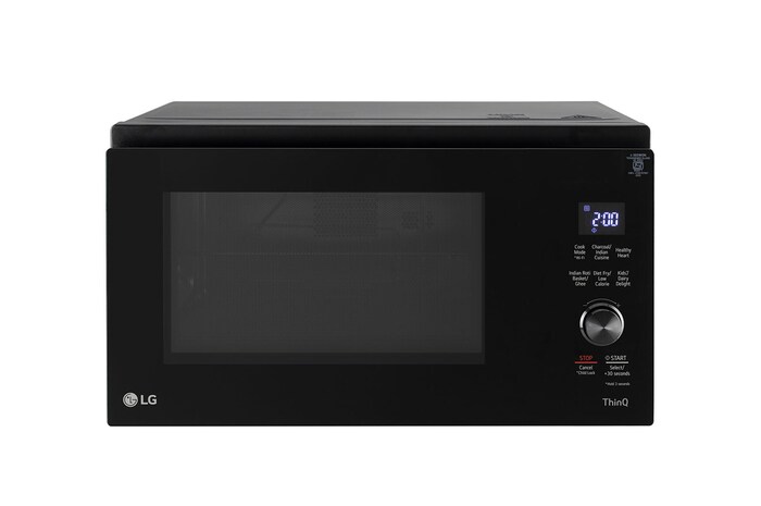 LG MJEN326ULW Scan To Cook Charcoal Convection Microwave front view