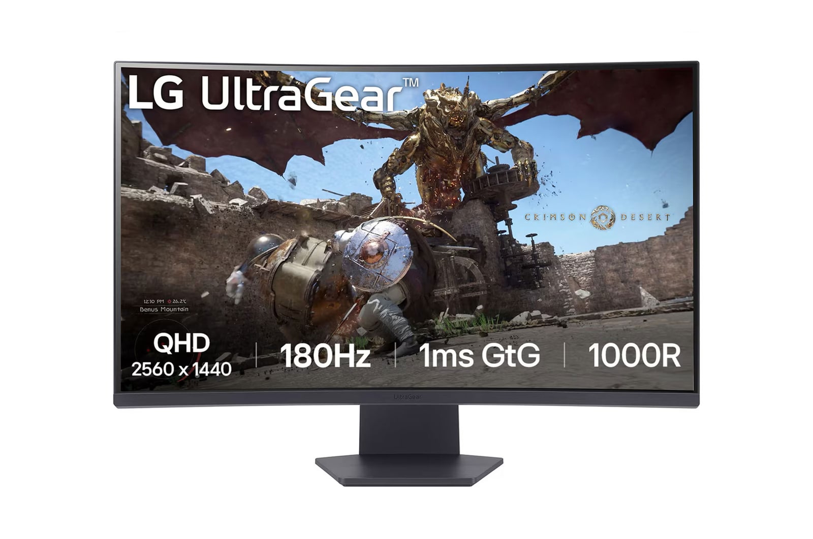 LG 32GS60QC-B Gaming front view