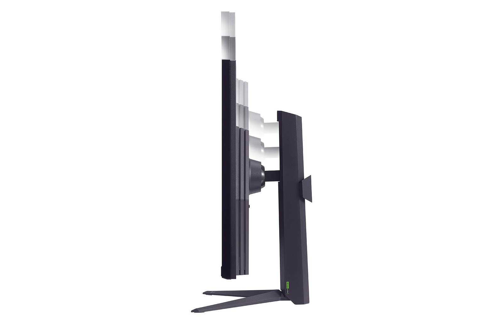 side view of  sliding monitor