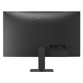 Rear view of LG Smart Monitor displaying stand structure and connectivity layout.