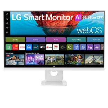 Front view of LG 68.58cm (27) Smart Monitor AI U7s, 4K UHD IPS Monitor for Streaming with webOS 27U731SB-W