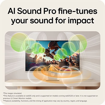 AI Sound Pro delivering immersive and optimized sound based on content type.