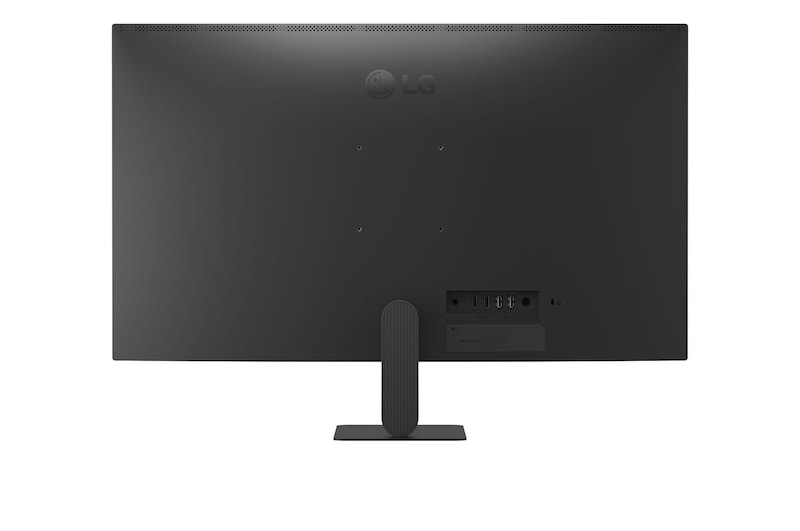 Rear view of LG Smart Monitor displaying stand structure and connectivity layout.