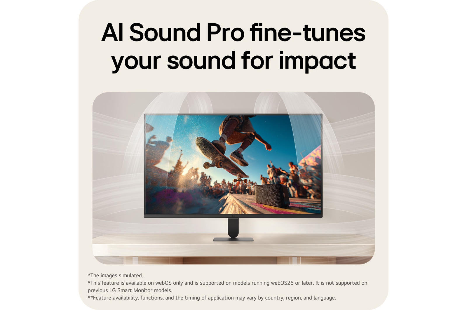 AI Sound Pro delivering immersive and optimized sound based on content type.