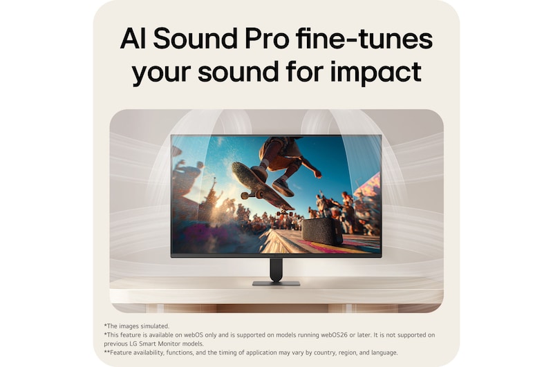 AI Sound Pro delivering immersive and optimized sound based on content type.