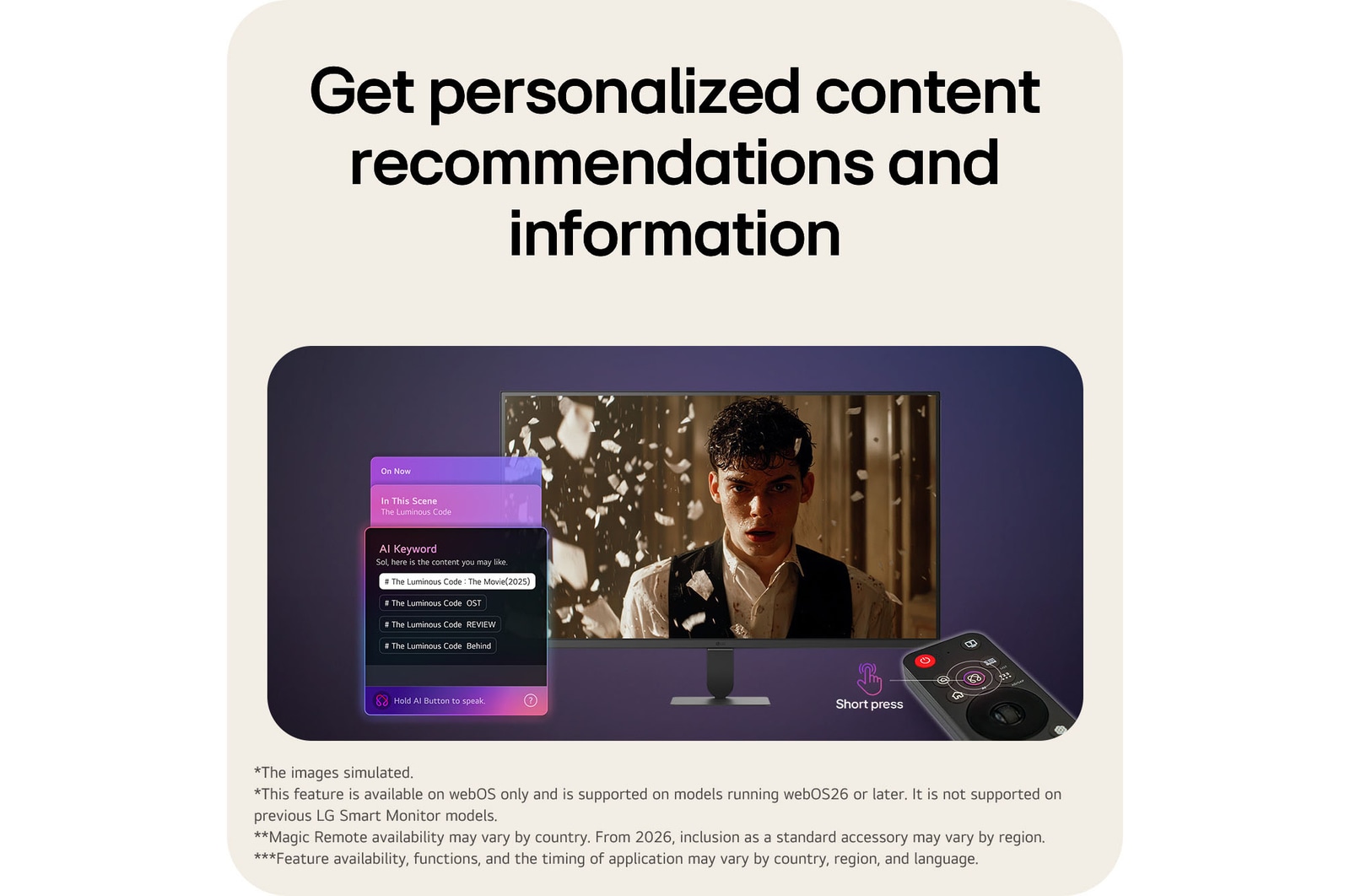 AI Concierge providing personalized recommendations based on viewing patterns and usage context.