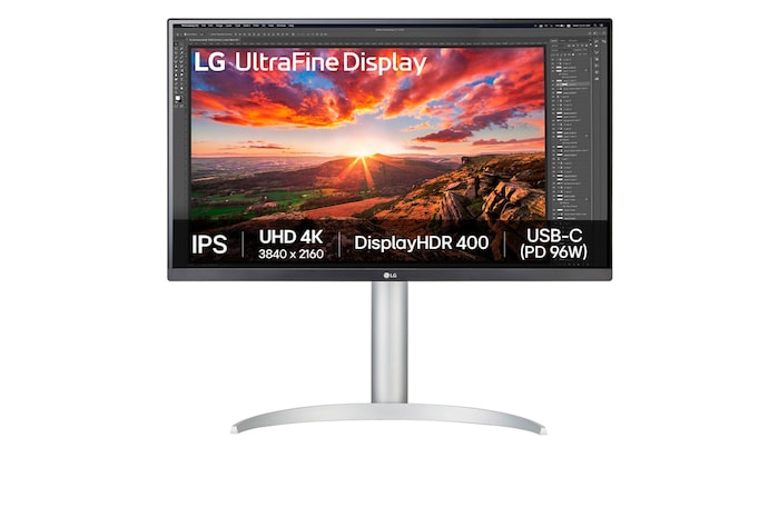 LG 27UP850K-W UHD 4k Monitor front view