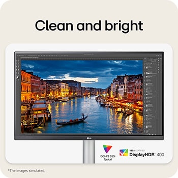 LG 68.4 cm (27) UHD 4K IPS Monitor, VESA DisplayHDR™ 400, 5ms GtG, 60 Hz Refresh Rate, 27UP850K-W