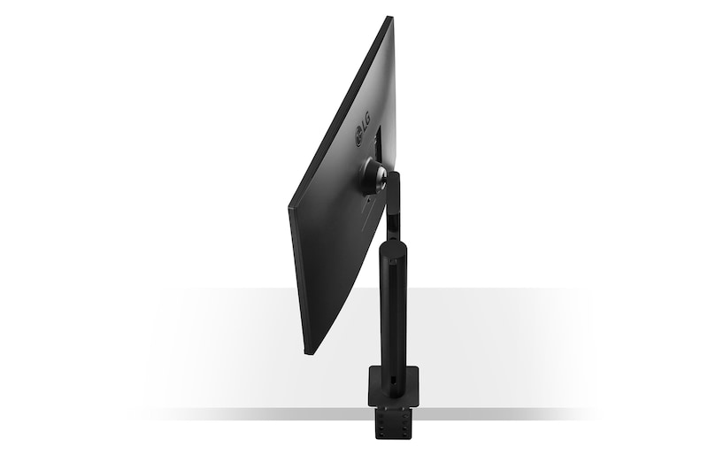 rear perspective of monitor swiveled -70 degrees