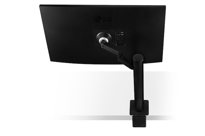 rear view with the monitor arm extended to the right