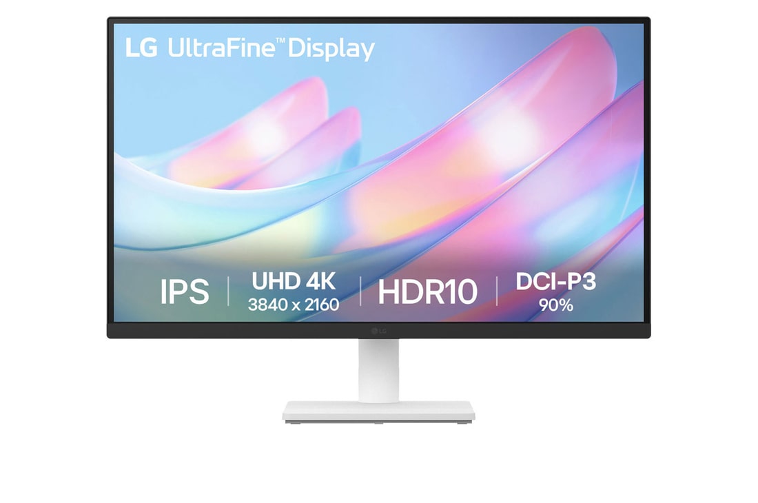 LG 27US500-W UHD 4K & 5K Monitors front view