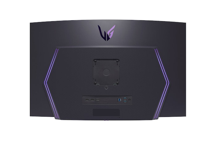 Zoomed-in rear view with lights on