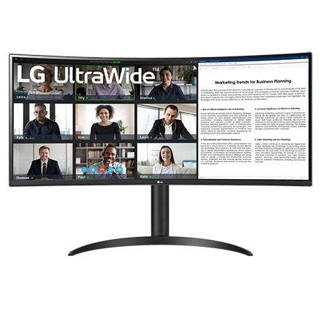 LG 34wr55qc-b ultrawide-monitors front view