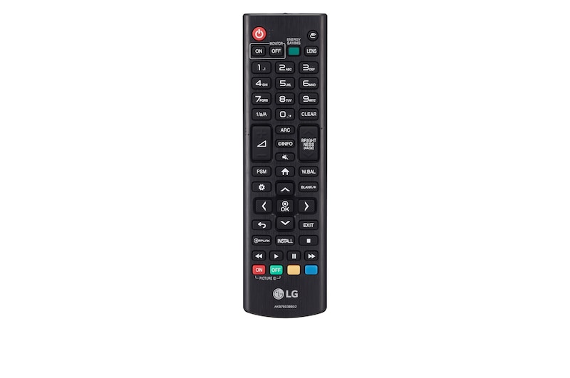 Close-up view of remote control