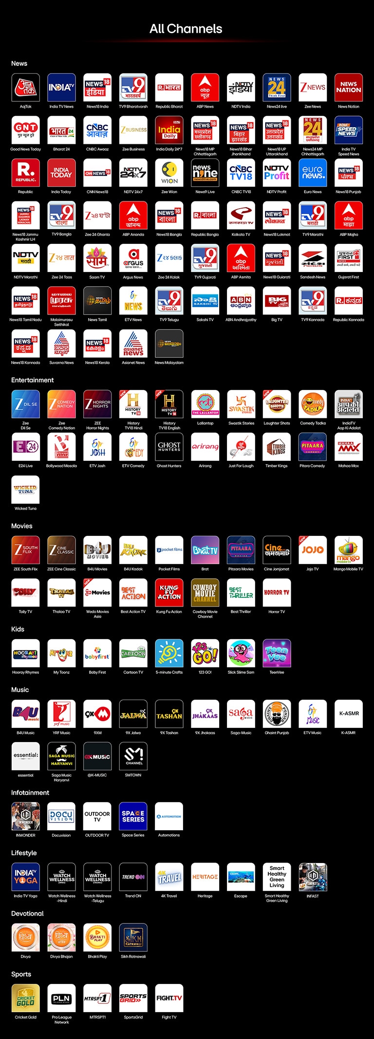 LG Smart TV home screen navigating into the LG Channels interface, showcasing a variety of free live TV channels, movies, and exclusive content available without subscription, payment, or set-top box. The video highlights seamless access to hundreds of entertainment options directly built into every LG Smart TV.