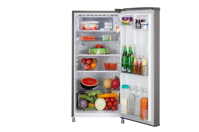 front door open with food