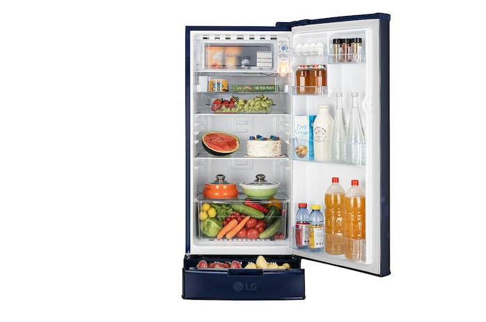 Fridge Inside View with content