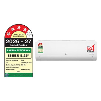 LG AS-Q13JNYE 1 Ton 4 Star Split AC perspective angle view – Buy at best price