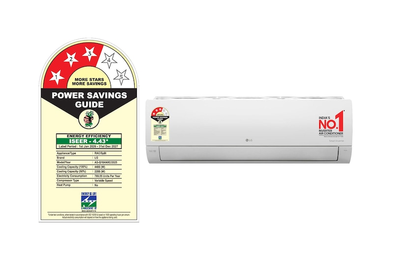 Buy LG AS-Q18ANXE 1.5 Ton 3 Star Split AC perspective angle view at best price in India.