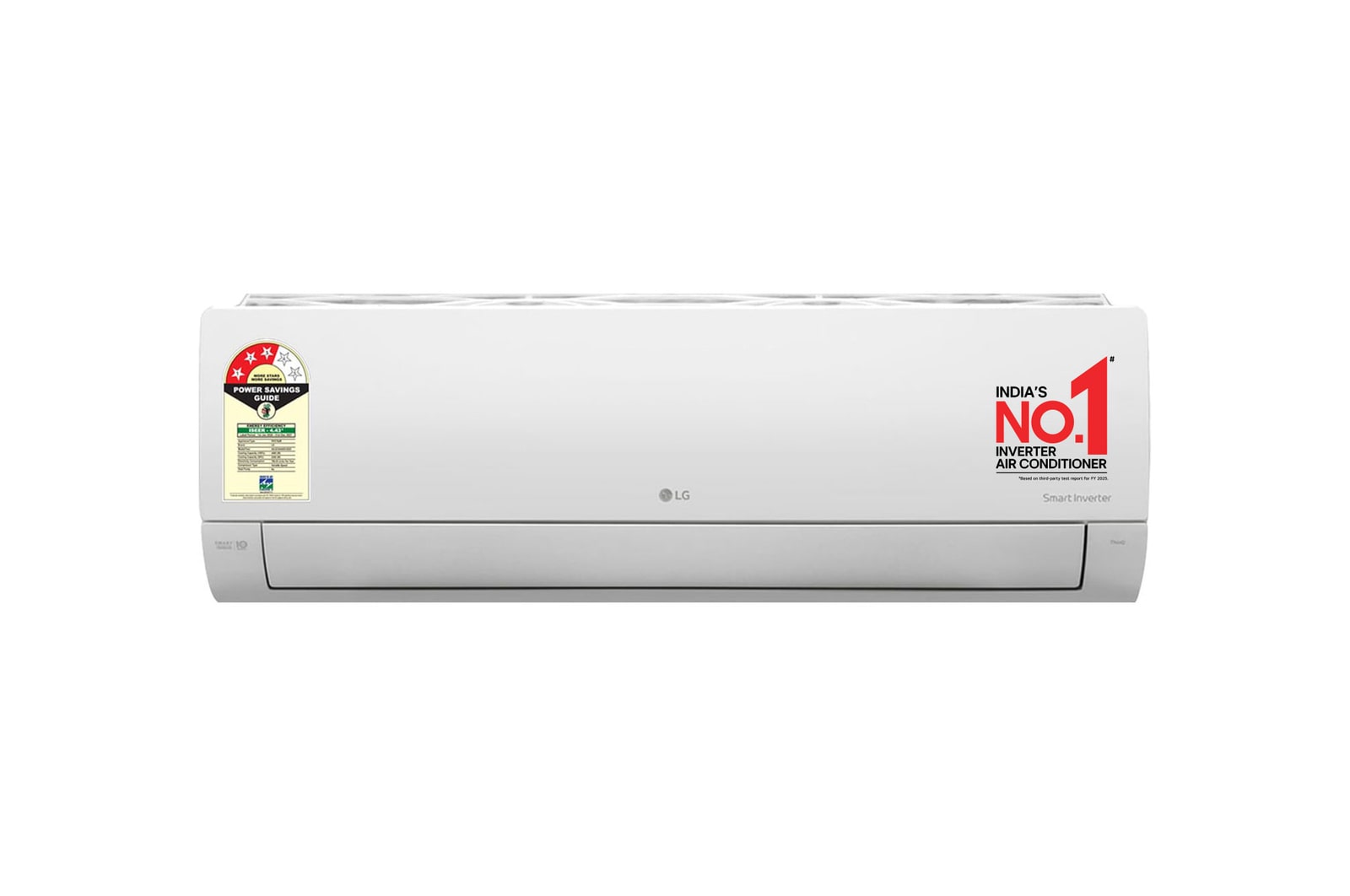 Front view of LG 3 Star (1.5) Split AC, AI Convertible, Auto Clean, Gold Fin+, Diet Mode+, Viraat Mode, 4.4 kW, 2026 Model AS-Q18ANXE
