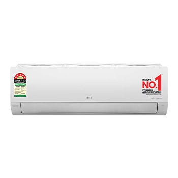 Front view of LG 5 Star 5.0 kW (~1.5) Split AC, AI Convertible 6-in-1, Diet Mode+, HimClean, Energy Manager+, ThinQ(WI-FI), 2026 Model AS-Q19JWZE1