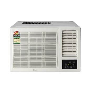 Front view of LG 3 Star (~1.5) Window AC, Fixed Speed, 100% Copper Tubes, ADC Sensor, 4.8 kW, 2026 Model AW-C18WUXA