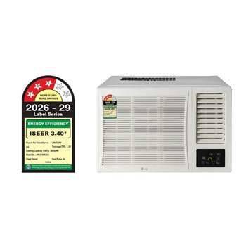 LG AW-Q18WUXA 1.5 Ton 3 Star White Window Air Conditioner LED control panel close-up
