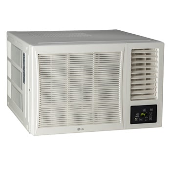 LG AW-Q18WUXA 1.5 Ton 3 Star White Window Air Conditioner front panel open showing washable HD filter