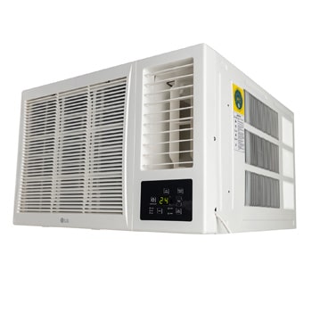 LG AW-Q18WUXA 1.5 Ton 3 Star White Window Air Conditioner side profile view highlighting compact body suitable