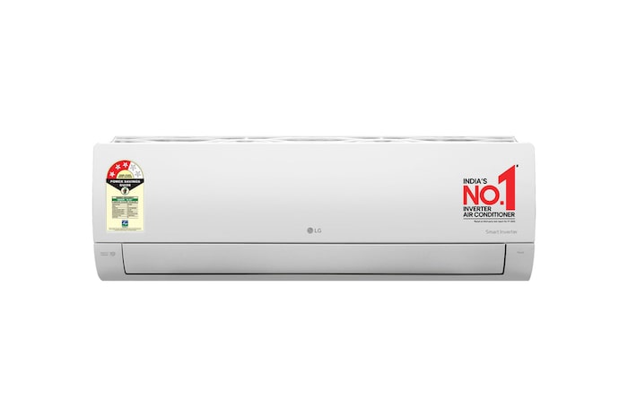 LG AS-Q12CNXE 1 Ton 3 Star Convertible Split AC front view in white colour, 2026 model with power saving guide.