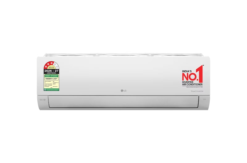 Front view of LG 3 Star (~1.5) Split AC, AI Convertible 6-in-1 Cooling, Diet Mode+, Gold Fin+, Viraat Mode, 5.0 kW, 2026 Model AS-Q19XNXE
