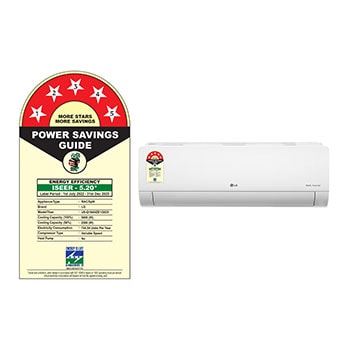 LG 5 Star (1.5) Split AC, AI Convertible 6-in-1 Cooling, Gold Fin+, Diet Mode+, Viraat Mode, 5.0 kW, 2025 Model, US-Q19ANZE1