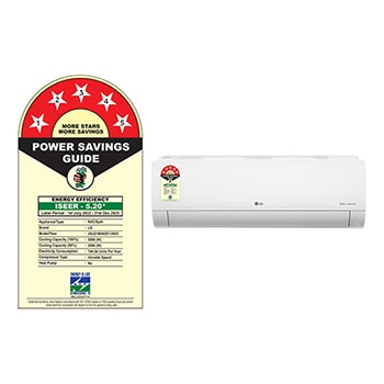 LG 5 Star (1.5) Split AC, AI Convertible 6-in-1 Cooling, Auto Clean, Anti Virus Protection, 5.0 kW, 2025 Model, US-Q19ENZE1