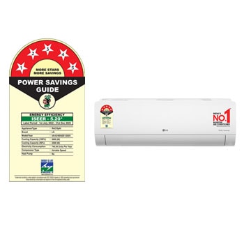LG 5 Star (1.5) Split AC, AI Convertible 6-in-1 Cooling, Auto Clean, Anti Virus Protection, 5.0 kW, 2025 Model, US-Q19ENZE1