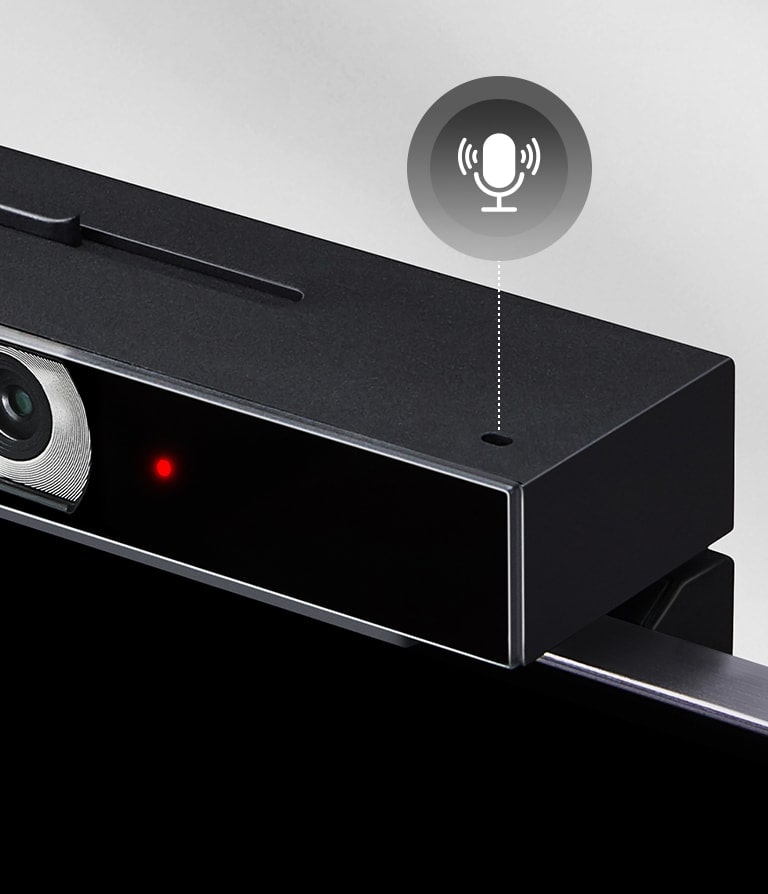 LG VC23GA A microphone-shaped pictogram is displayed above the LG Smart Cam product.