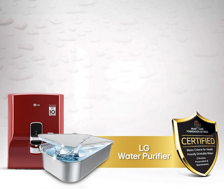 LG water Purifier Certified by Heart Care foundation