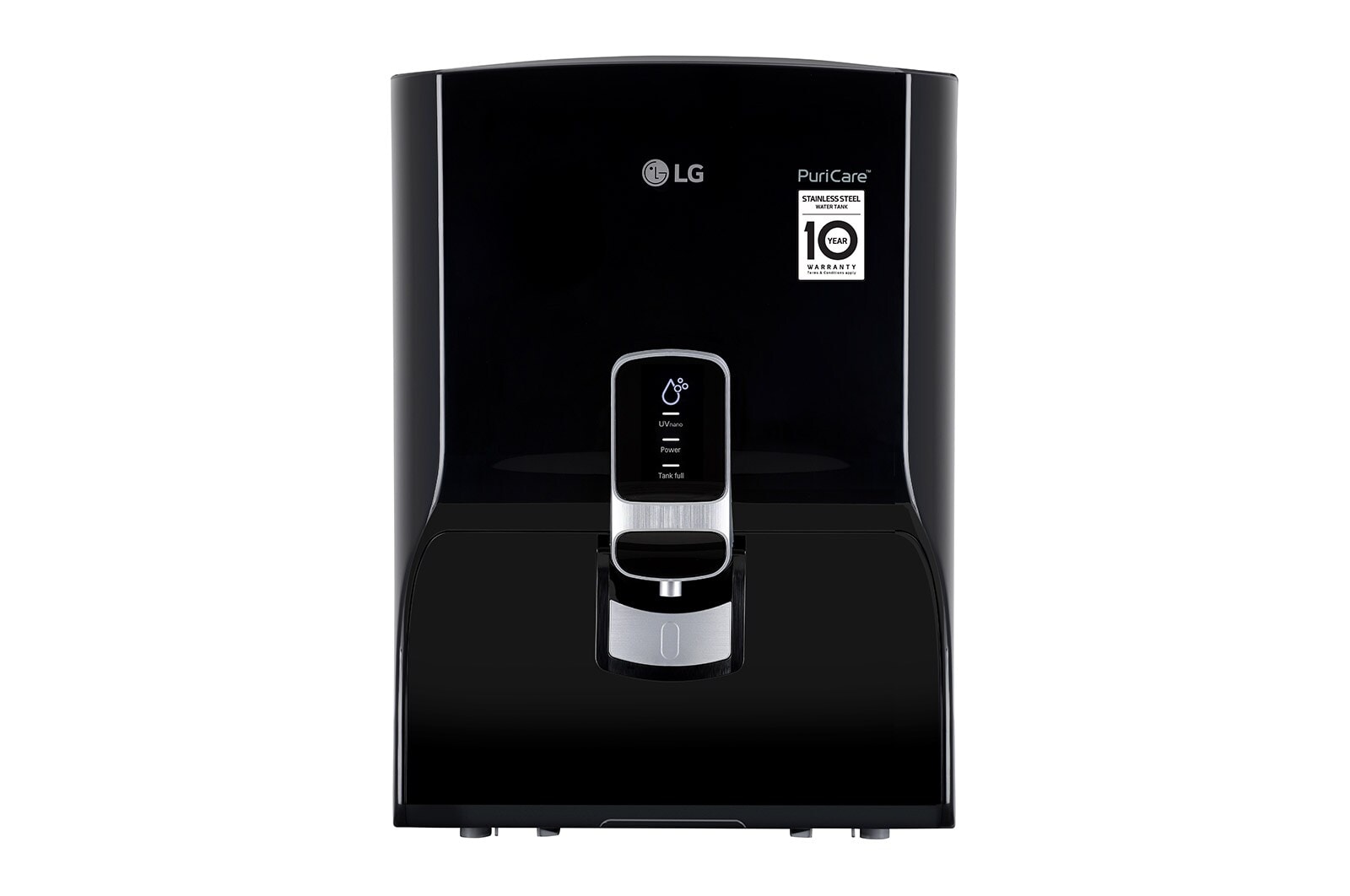 LG 8L RO+UV Water Purifier with Stainless Steel Tank, Black, WW152NP