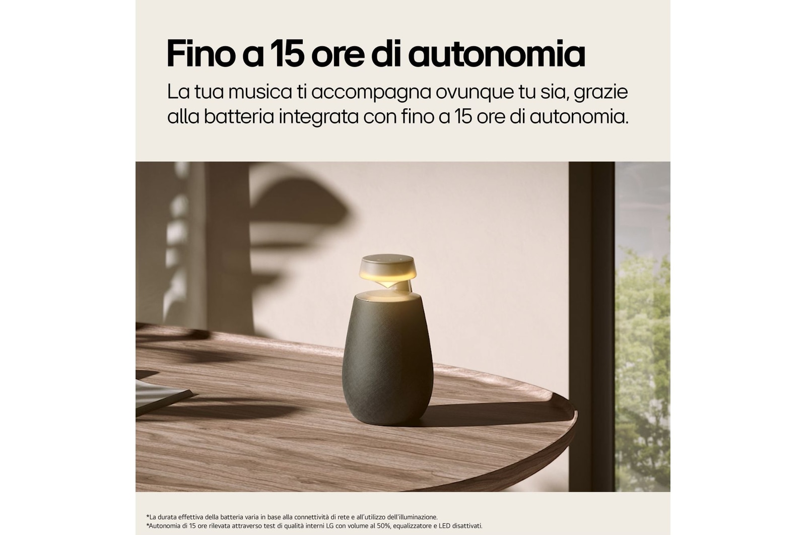 Caratteristica Fino a 15 ore di autonomia