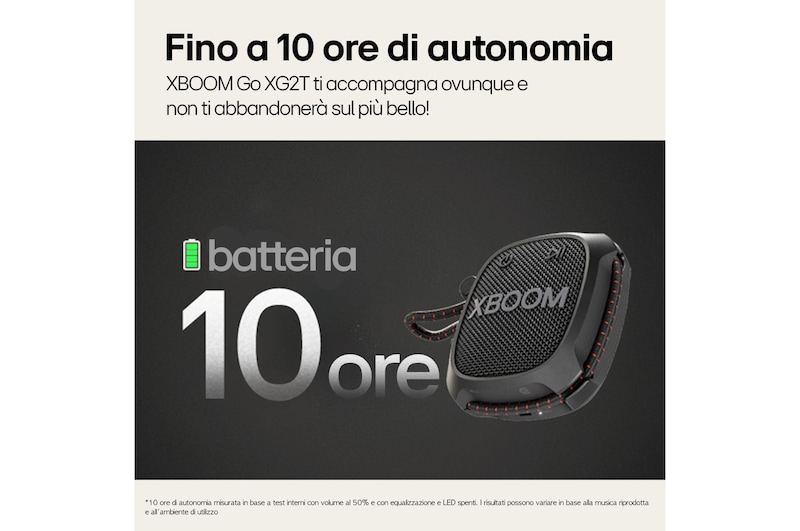 Caratteristica Fino a 10 ore di autonomia