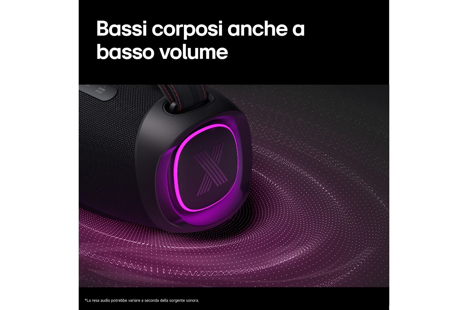 Caratteristica Bassi corposi anche a basso volume