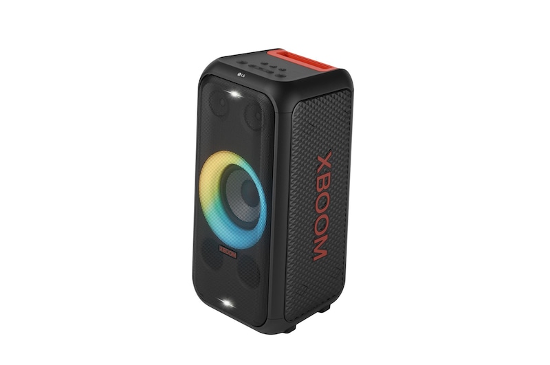 Vista dello speaker rivolto verso sinistra a tre quarti