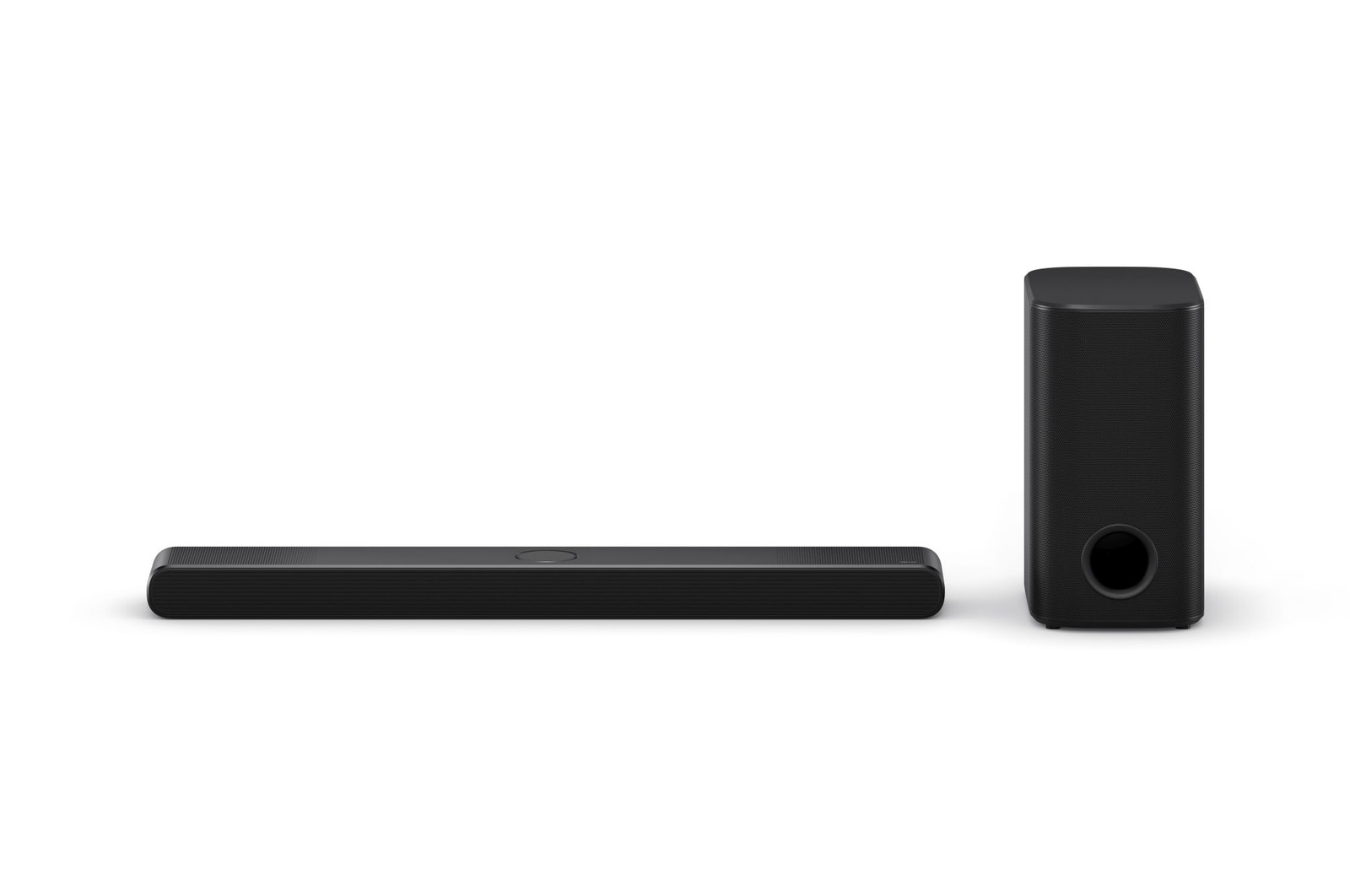 Immagine frontale della soundbar col subwoofer