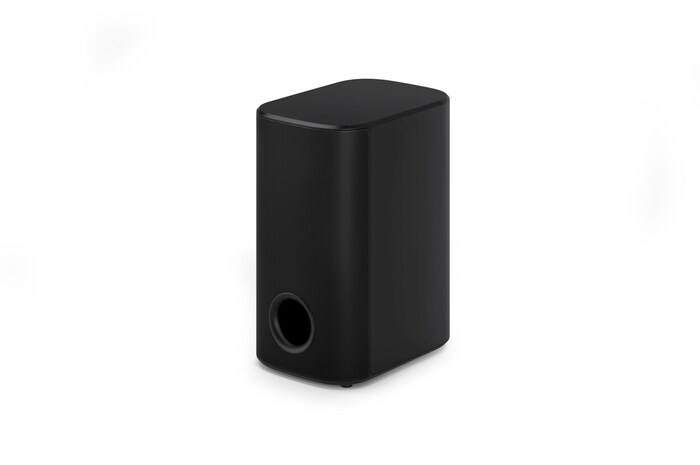 Immagine del subwoofer con vista a tre quarti verso sinistra